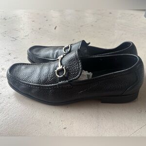 Salvatore Ferragamo Black Leather Gancini Bit Loafers Size 11